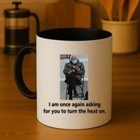 Mittens Bernie Sanders Inauguration Turn On The Heat Coffee Mug thumb 4