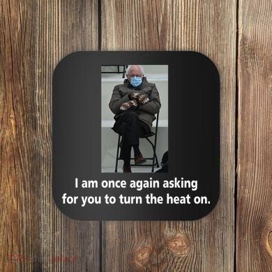 Mittens Bernie Sanders Inauguration Turn On The Heat Coaster