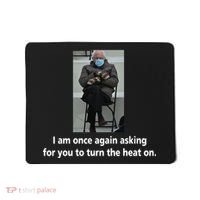 Mittens Bernie Sanders Inauguration Turn On The Heat Mousepad thumb 0