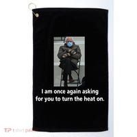 Mittens Bernie Sanders Inauguration Turn On The Heat Golf Towel thumb 0