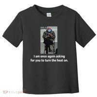 Mittens Bernie Sanders Inauguration Turn On The Heat Toddler T-Shirt thumb 0