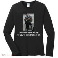 Mittens Bernie Sanders Inauguration Turn On The Heat Women's Long Sleeve Shirt thumb 0