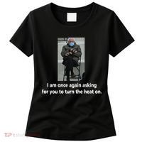 Mittens Bernie Sanders Inauguration Turn On The Heat Women's T-Shirt thumb 0