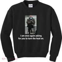Mittens Bernie Sanders Inauguration Turn On The Heat Kids Sweatshirt thumb 0