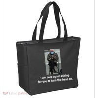 Mittens Bernie Sanders Inauguration Turn On The Heat Tote Bag thumb 2