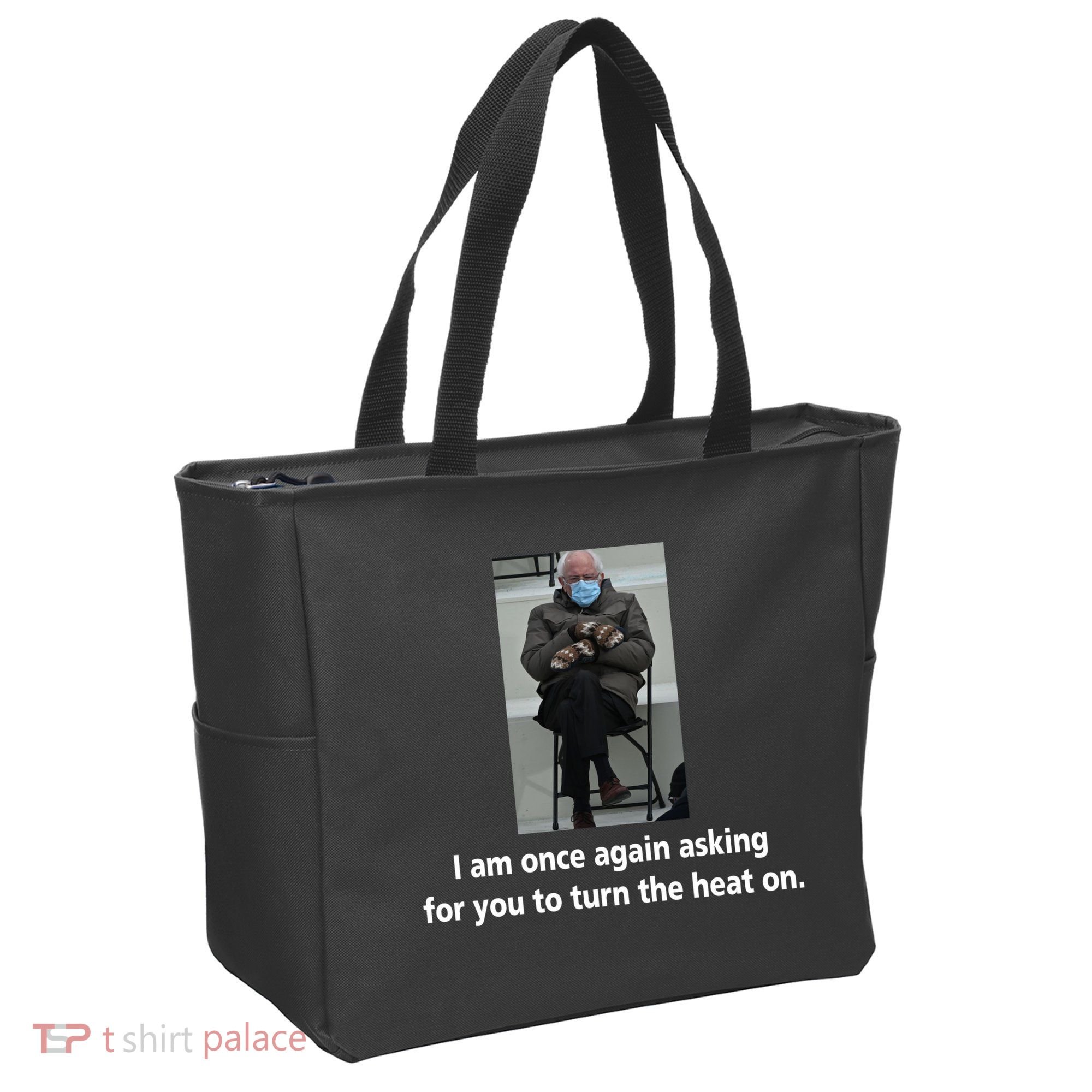 Mittens Bernie Sanders Inauguration Turn On The Heat Tote Bag