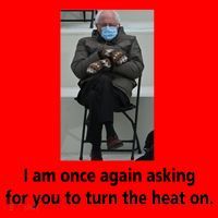 Mittens Bernie Sanders Inauguration Turn On The Heat Santa Hat thumb 1