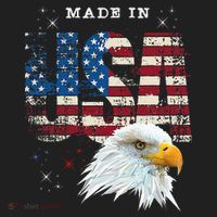 Made In Usa Patriotic American Flag Bald Eagle America Women's Sweatshirt thumb 2