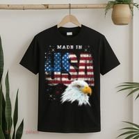 Made In Usa Patriotic American Flag Bald Eagle America T-Shirt thumb 2