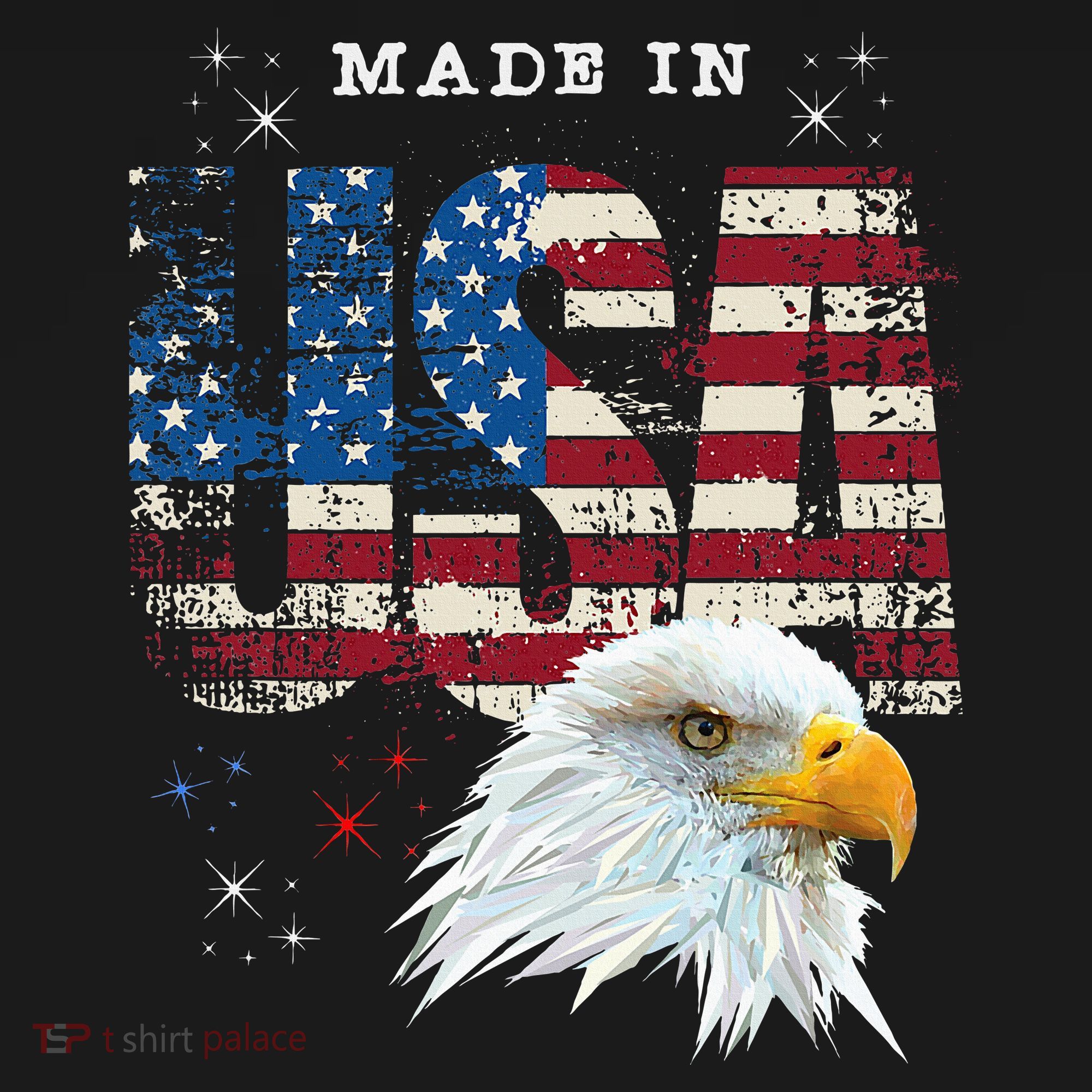Made In Usa Patriotic American Flag Bald Eagle America Women's Tank Top