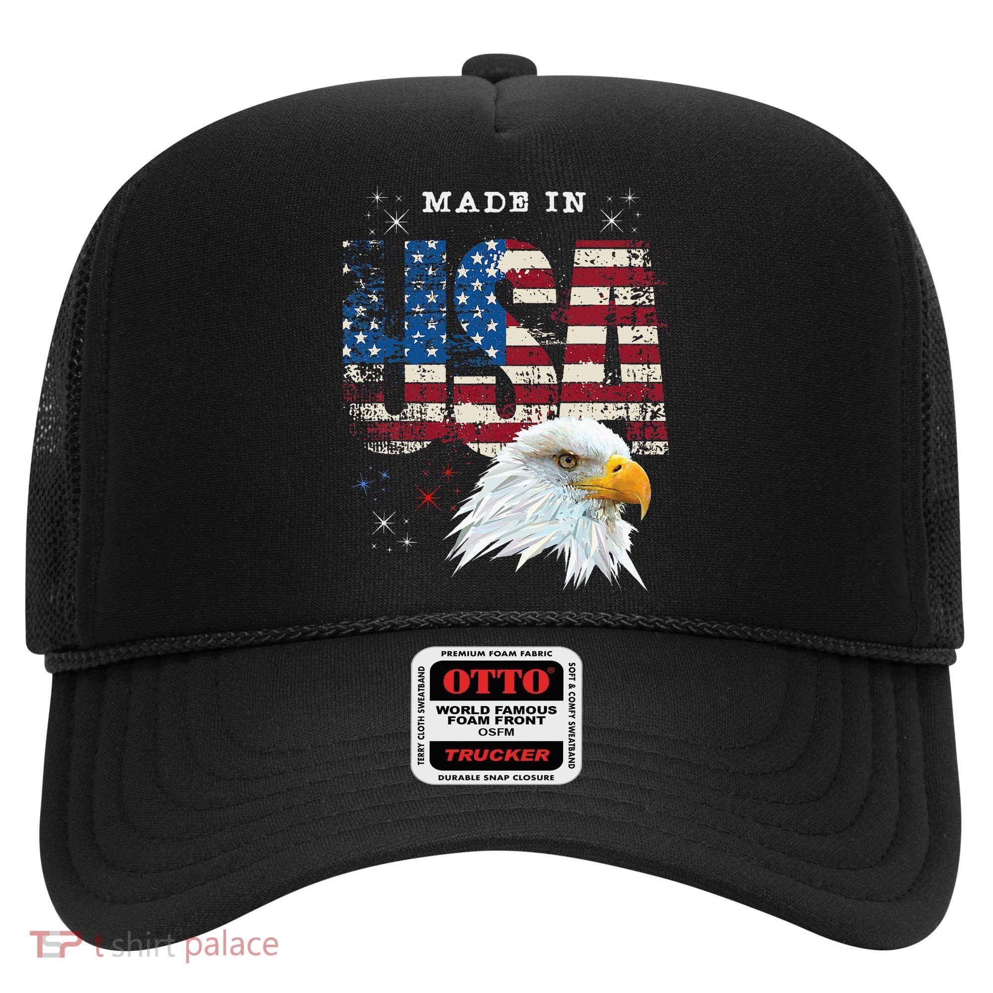 Made In Usa Patriotic American Flag Bald Eagle America Hat