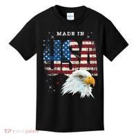 Made In Usa Patriotic American Flag Bald Eagle America Kids T-Shirt thumb 0