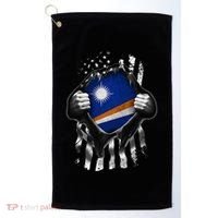 Marshall Islands Usa Flag Marshallese American Golf Towel thumb 0