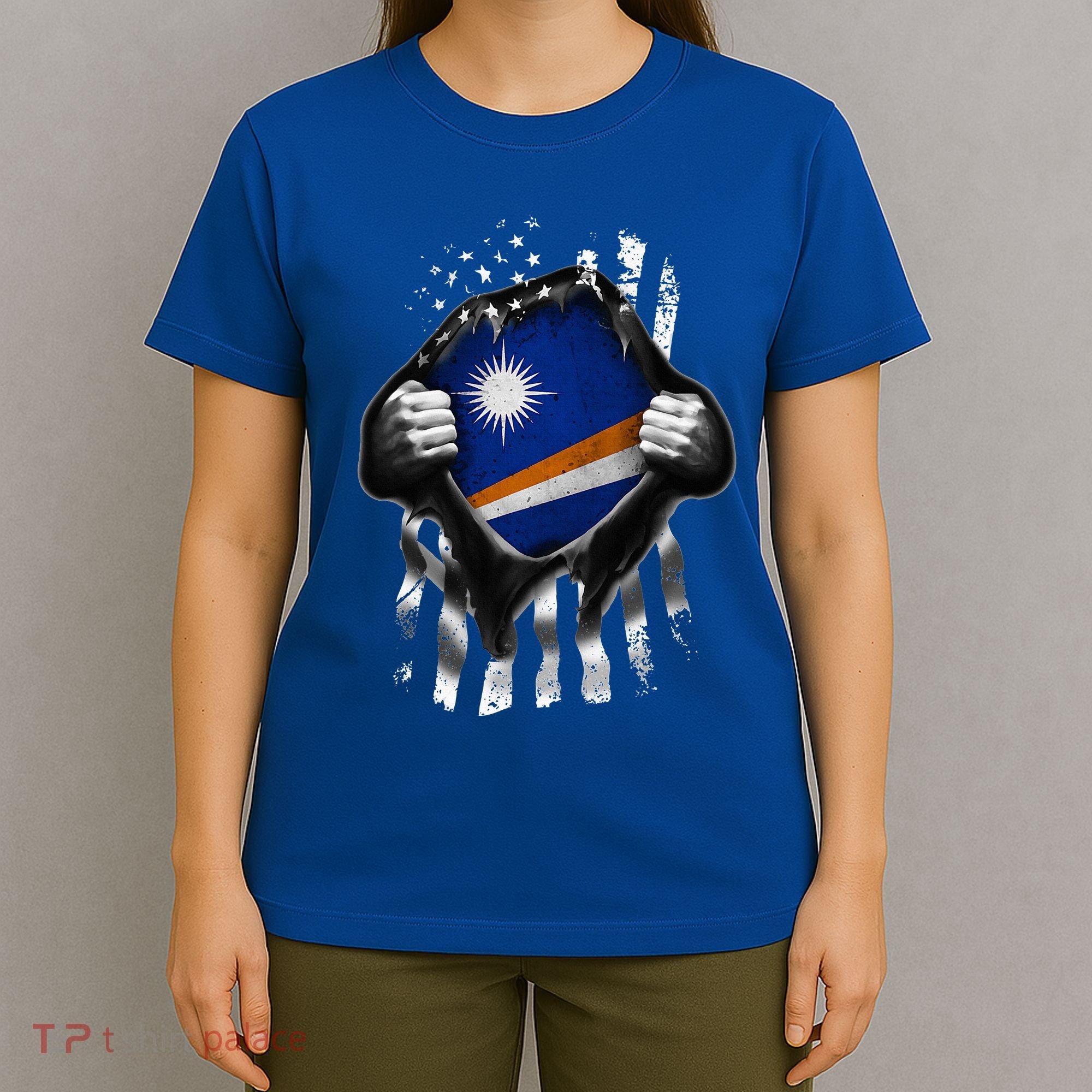 Marshall Islands Usa Flag Marshallese American T-Shirt
