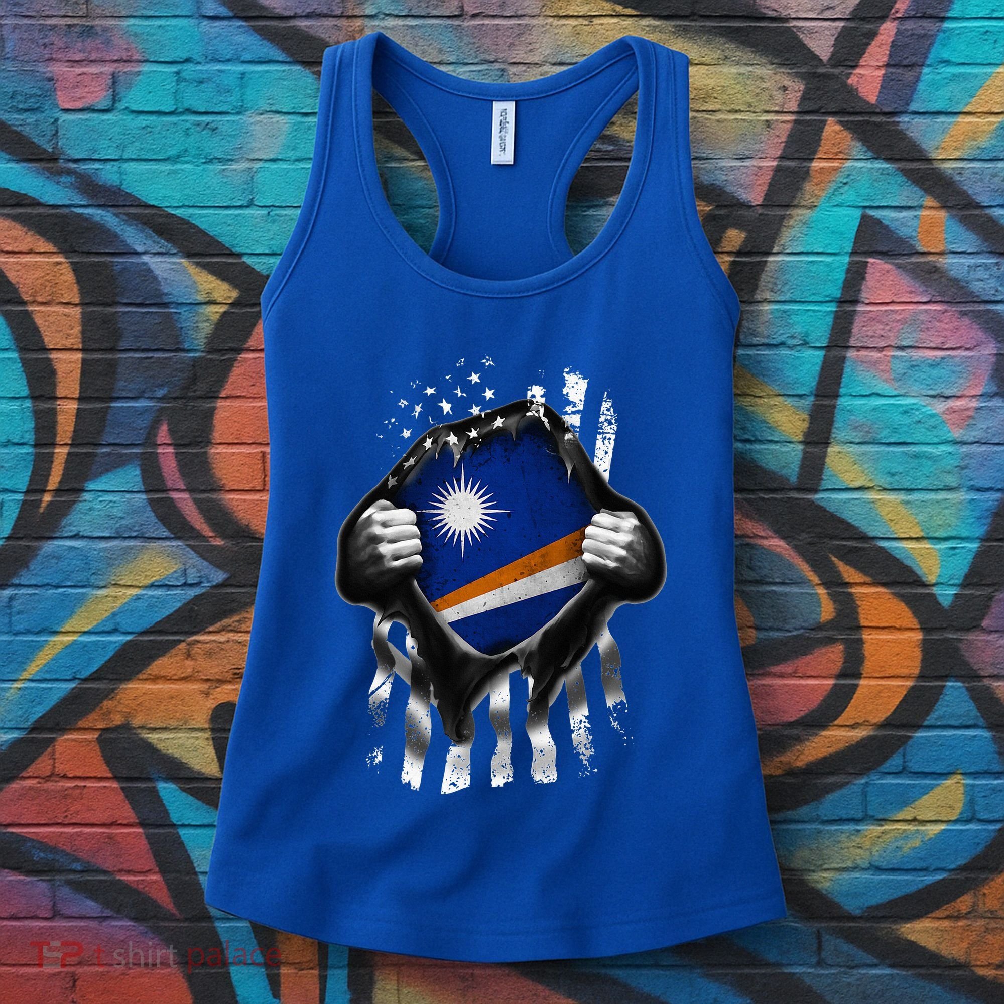 Marshall Islands Usa Flag Marshallese American Women's Tank Top