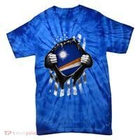 Marshall Islands Usa Flag Marshallese American Tie-Dye T-Shirt thumb 0