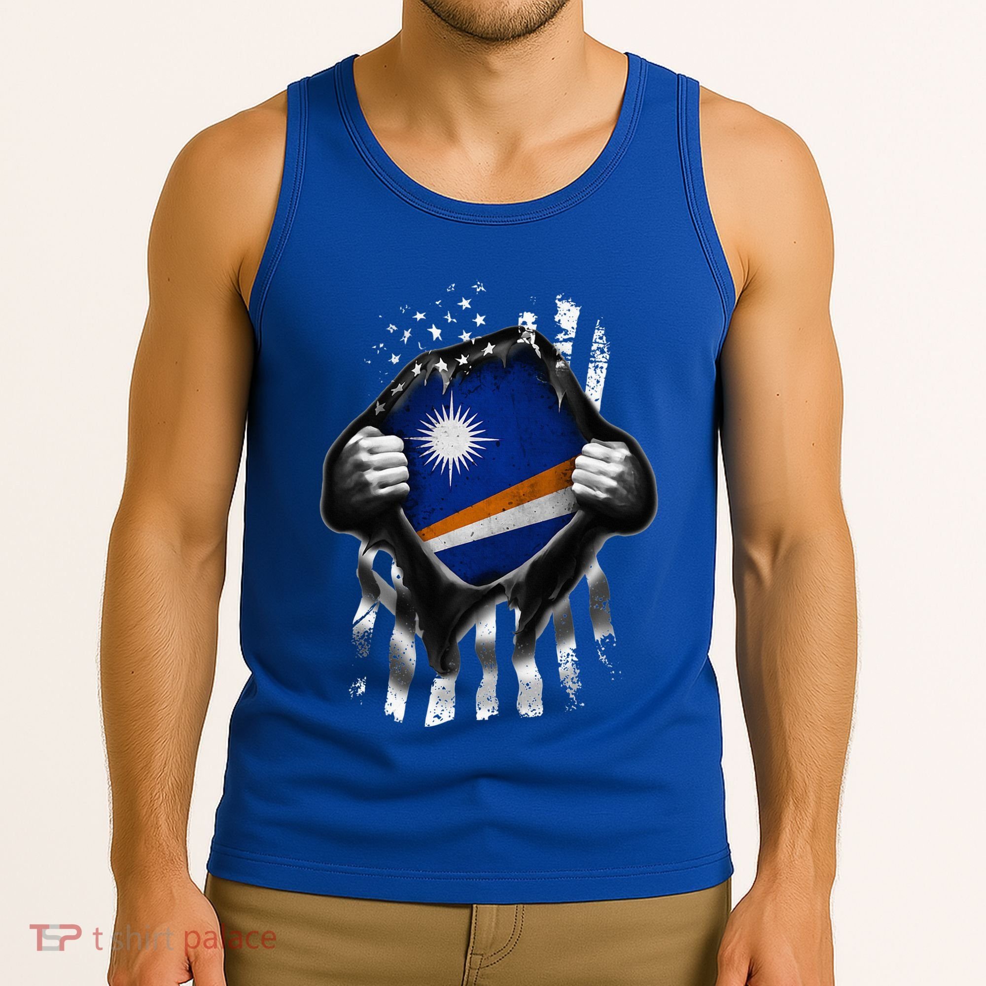Marshall Islands Usa Flag Marshallese American Tank Top