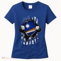 Marshall Islands Usa Flag Marshallese American Women's T-Shirt thumb 0