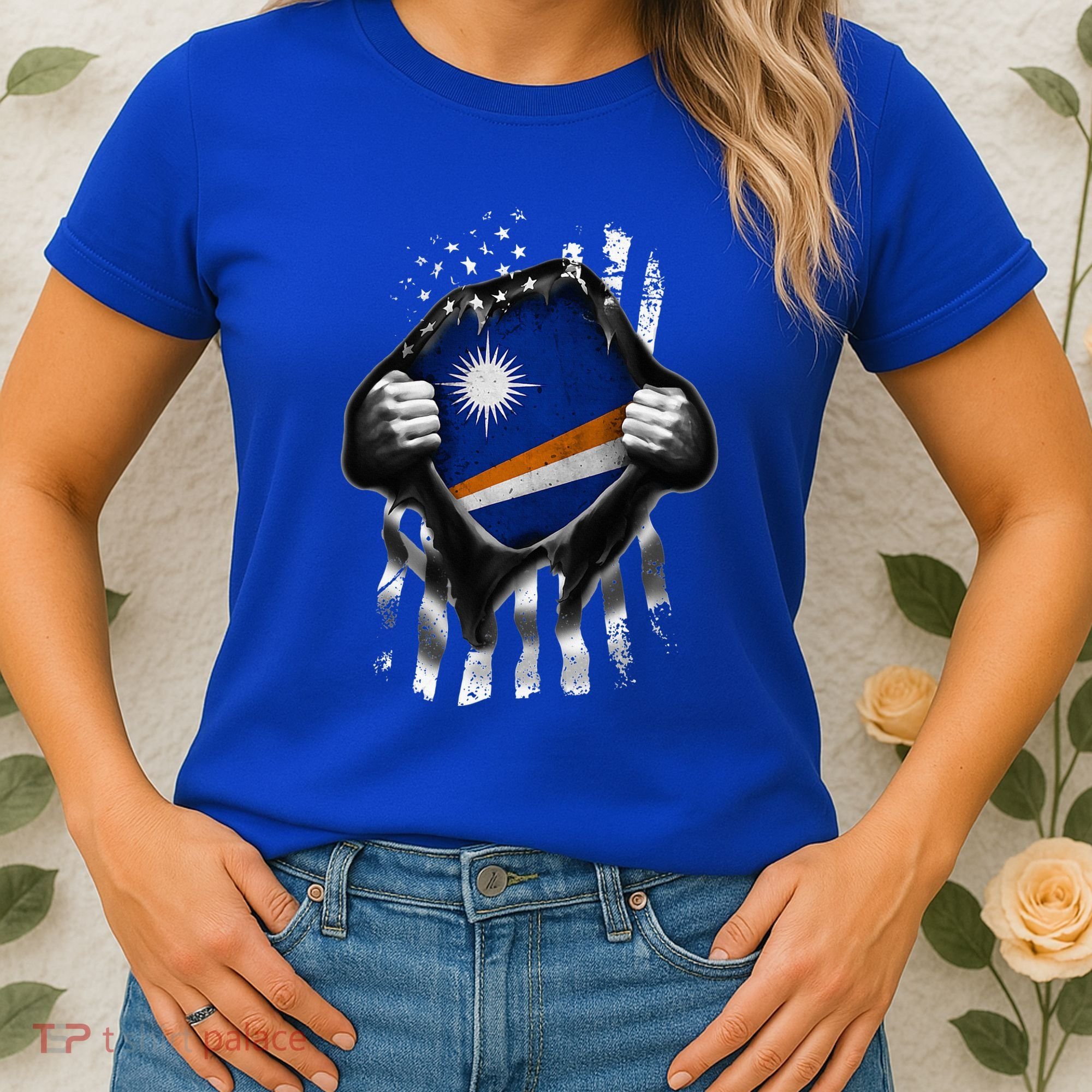 Marshall Islands Usa Flag Marshallese American Women's T-Shirt