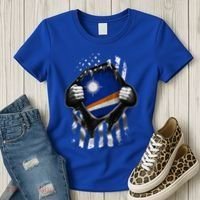 Marshall Islands Usa Flag Marshallese American Women's T-Shirt thumb 3