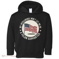 My Intelligence WonT Let Me Be A Felon Supporter Toddler Hoodie thumb 0