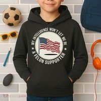 My Intelligence WonT Let Me Be A Felon Supporter Kids Hoodie thumb 2