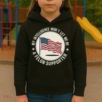 My Intelligence WonT Let Me Be A Felon Supporter Kids Hoodie thumb 3
