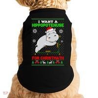 Math I Want A Hippopotenuse For Christmath Ugly Sweater Xmas Gift Doggie Tank thumb 0