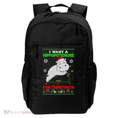 Math I Want A Hippopotenuse For Christmath Ugly Sweater Xmas Gift Backpack