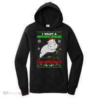Math I Want A Hippopotenuse For Christmath Ugly Sweater Xmas Gift Women's Hoodie thumb 0