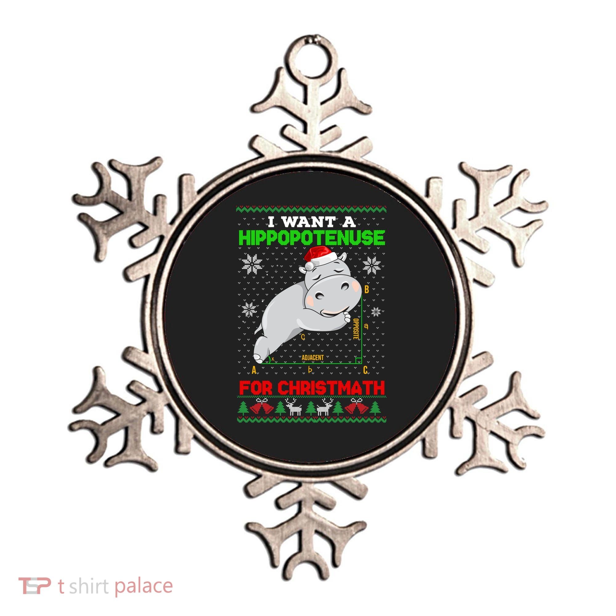 Math I Want A Hippopotenuse For Christmath Ugly Sweater Xmas Gift Ornament