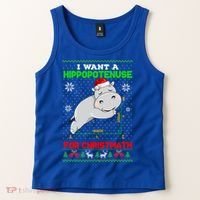 Math I Want A Hippopotenuse For Christmath Ugly Sweater Xmas Gift Tank Top thumb 2