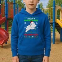 Math I Want A Hippopotenuse For Christmath Ugly Sweater Xmas Gift Kids Hoodie thumb 2