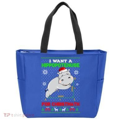 Math I Want A Hippopotenuse For Christmath Ugly Sweater Xmas Gift Tote Bag