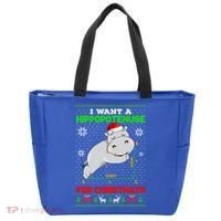 Math I Want A Hippopotenuse For Christmath Ugly Sweater Xmas Gift Tote Bag thumb 0