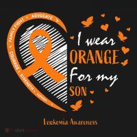 Mom I Wear Orange For My Son Leukemia Awareness T-Shirt thumb 7