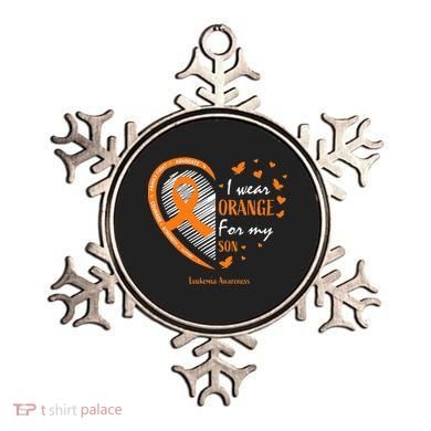 Mom I Wear Orange For My Son Leukemia Awareness Ornament