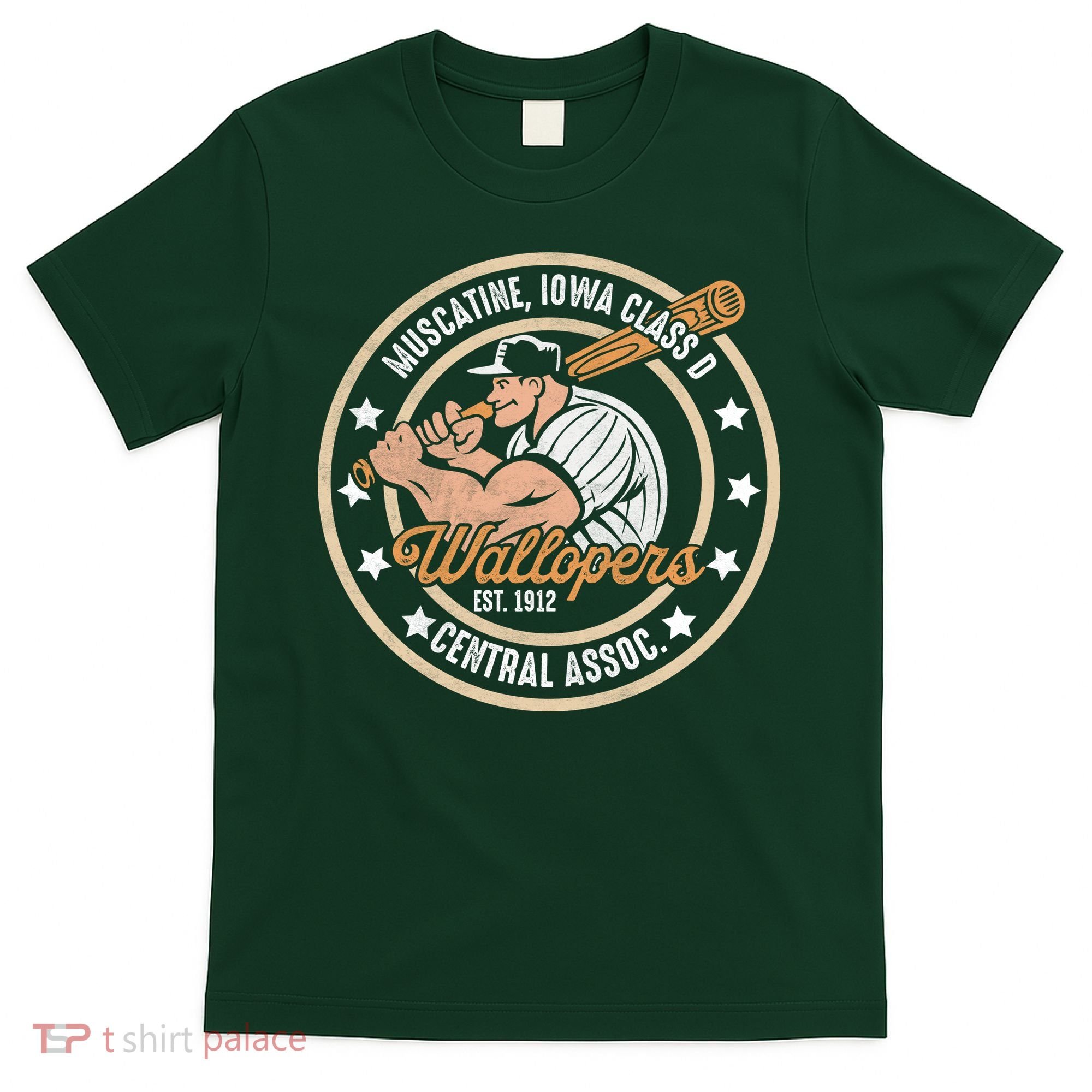 Muscatine Iowa Wallopers Baseball Heritage Vintage T-Shirt