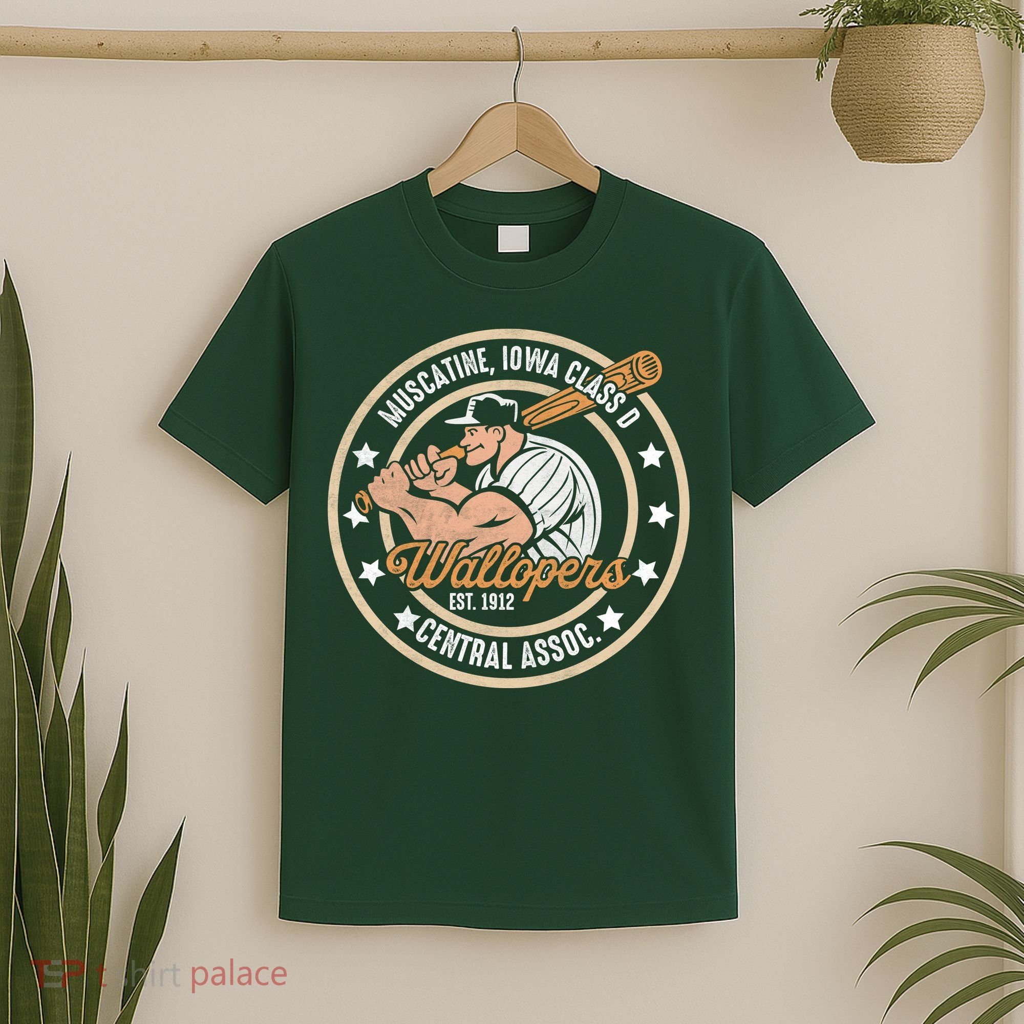 Muscatine Iowa Wallopers Baseball Heritage Vintage T-Shirt