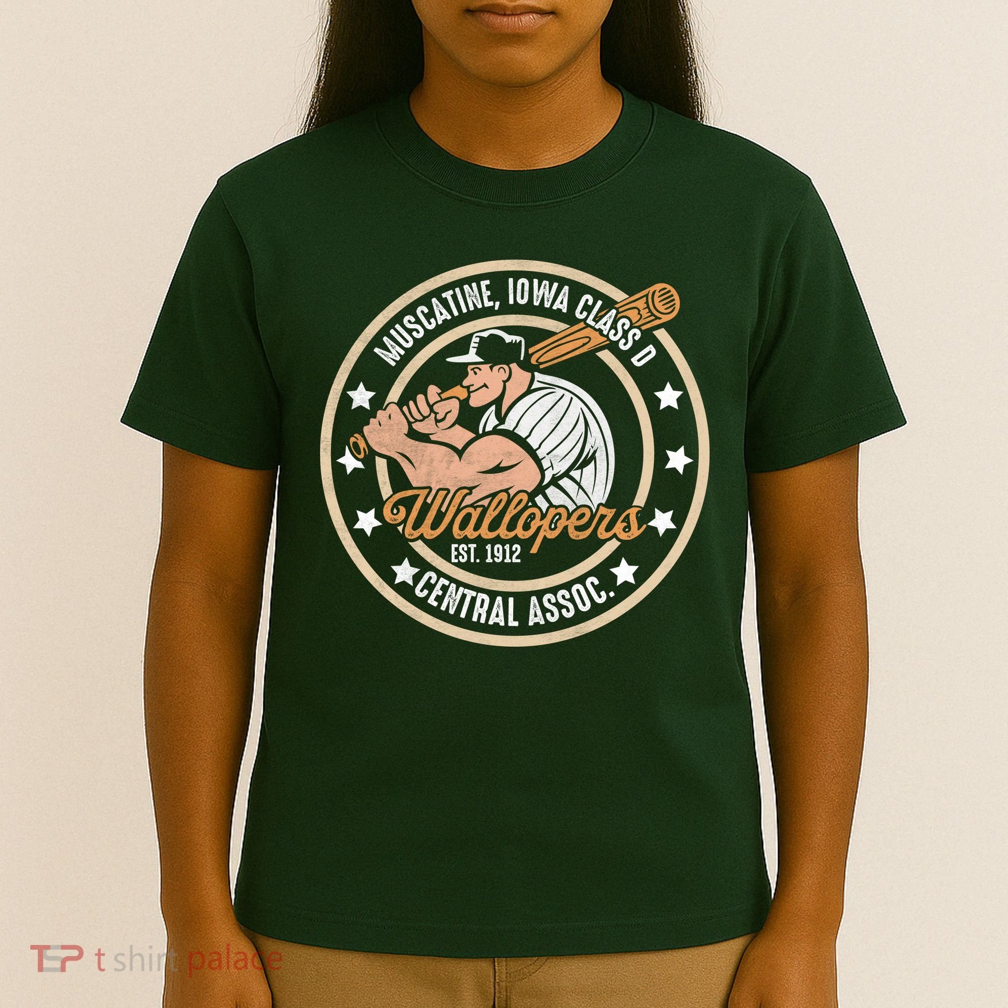 Muscatine Iowa Wallopers Baseball Heritage Vintage T-Shirt