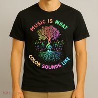 Music Is What Color Sounds Like T-Shirt thumb 3