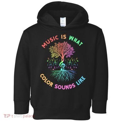 Music Is What Color Sounds Like Toddler Hoodie