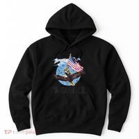 Meowica July 4h Funny Cat Bald Eagle American Flag Hoodie thumb 0