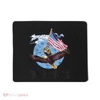 Meowica July 4h Funny Cat Bald Eagle American Flag Mousepad thumb 0