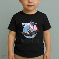 Meowica July 4h Funny Cat Bald Eagle American Flag Toddler T-Shirt thumb 2