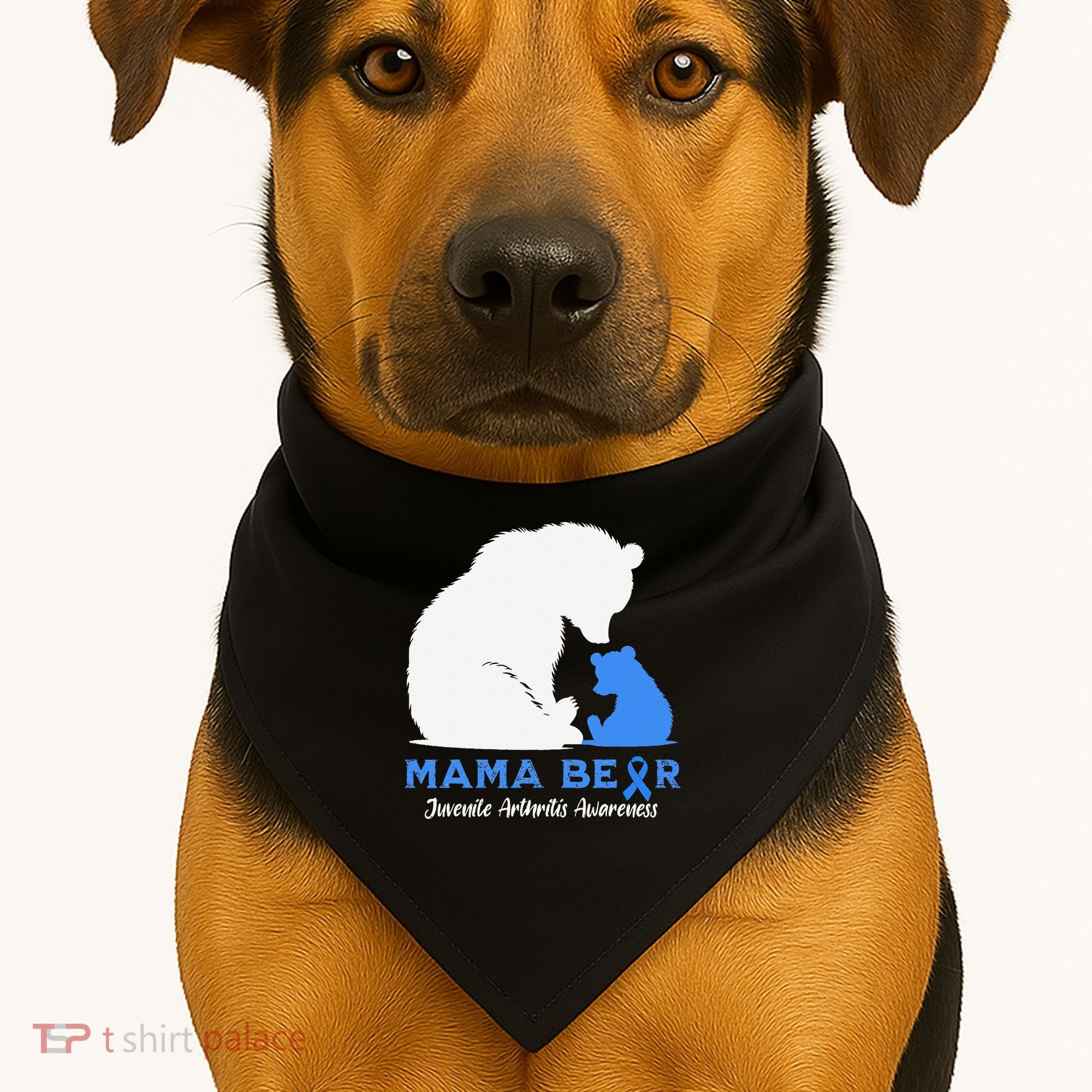 Mama-Bear Juvenile Arthritis Awareness USA-Made Doggie Bandana