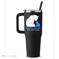 Mama-Bear Juvenile Arthritis Awareness 40oz Vacuum Insulated Stainless Steel Travel Tumbler thumb 2