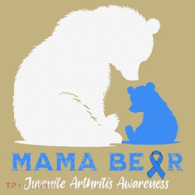 Mama-Bear Juvenile Arthritis Awareness Cooling Performance Crew T-Shirt