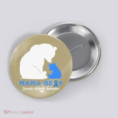 Mama-Bear Juvenile Arthritis Awareness Button