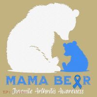 Mama-Bear Juvenile Arthritis Awareness Button thumb 1